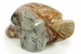 Carved Picasso Marble Turtle - Utah #308613-1